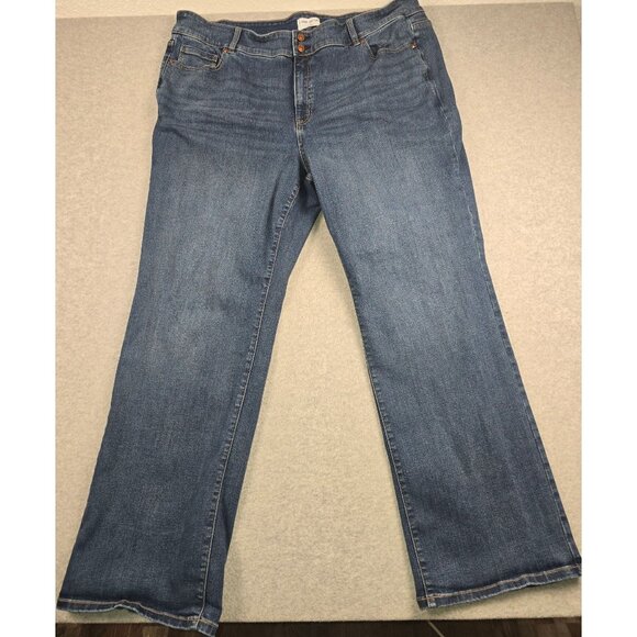 Lane Bryant Women's High-Rise Jean Boot Cut Size 26 L - Picture 2 of 7